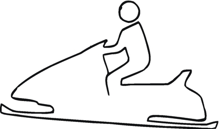 430x254 Snowmobile Outline Coloring Page. Could Be Used As A Template
