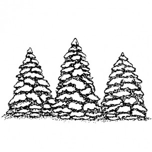 305x305 Purple Daisy Design E 1037 Snowy Trees