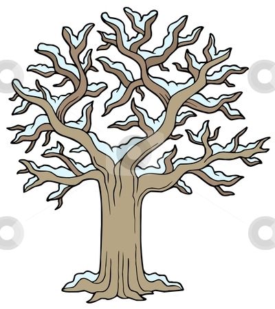 400x450 Cool Snowy Tree Clipart