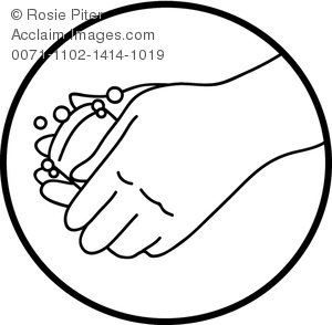 300x294 Clipart Illustration Of Washing Hands With Bar Of Soap