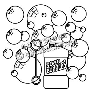 300x300 Soap Bubbles Black And White Clipart