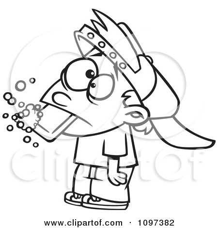 450x470 Clipart Outlined Bad Boy Getting His Dirty Mouth Washed Out