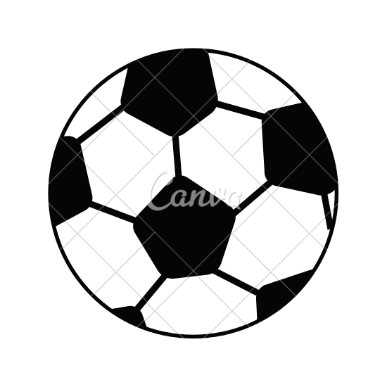 550x550 Soccer Ball Cartoon Vector Illustration