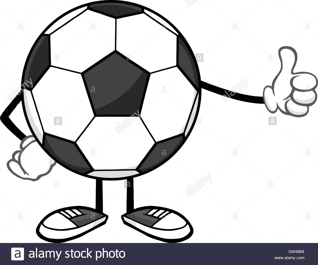 1300x1083 Soccer Ball Faceless Cartoon Mascot Character Giving A Thumb Up