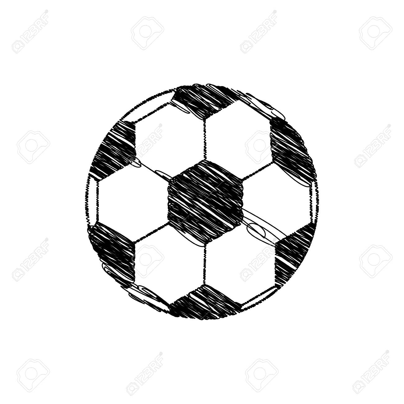 1300x1300 Silhouette Drawing Soccer Ball Element Sport Vector Illustration