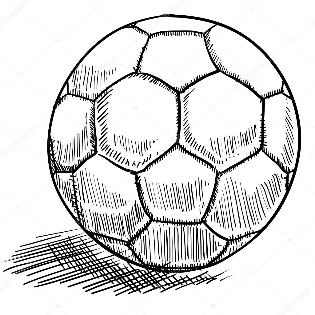 1024x1024 Soccer Ball Sketch Stock Vector Lhfgraphics