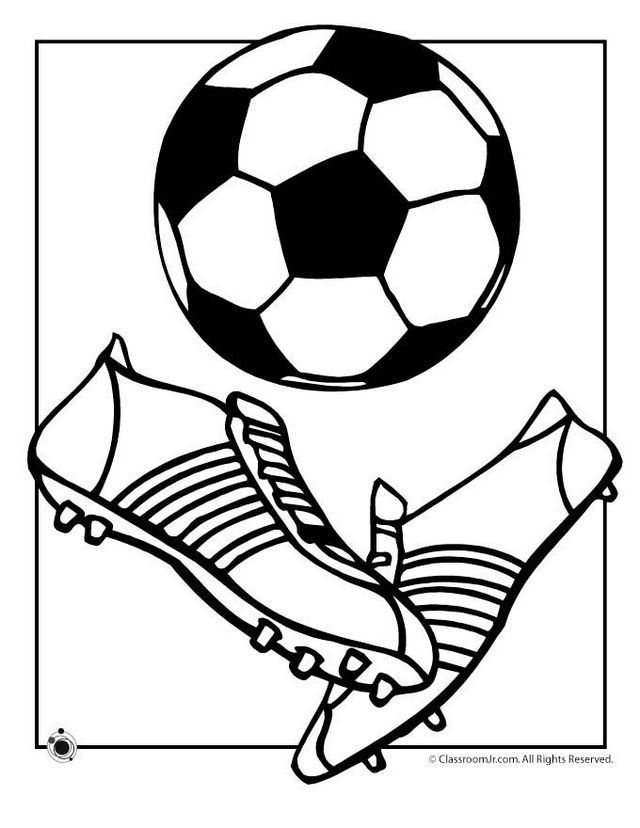 640x828 Soccer Ball And Shoes Coloring And Drawing Page Sport Coloring