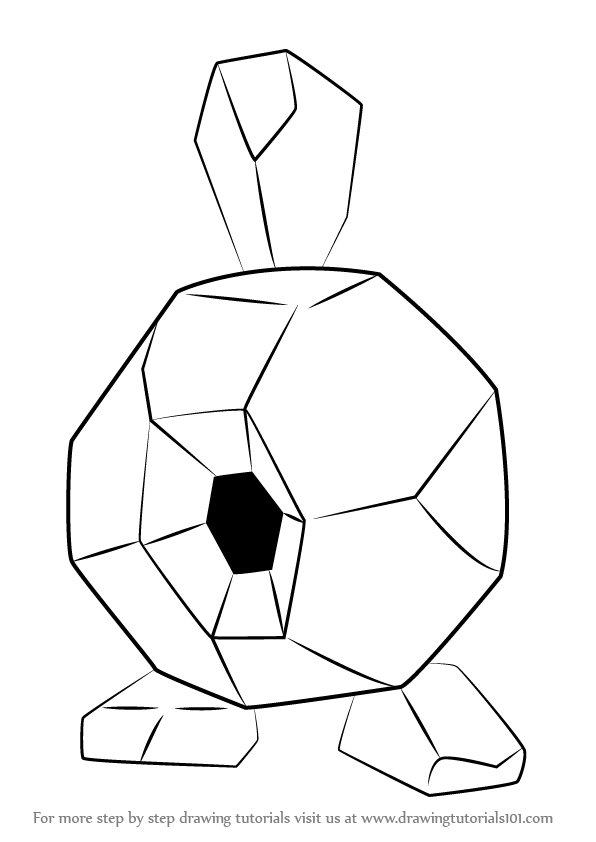 596x842 Learn How To Draw Roggenrola From Pokemon (Pokemon) Step By Step