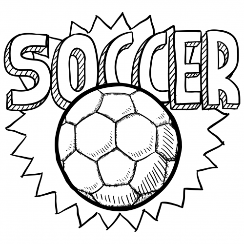 500x500 Soccer Ball Coloring Page For Kids