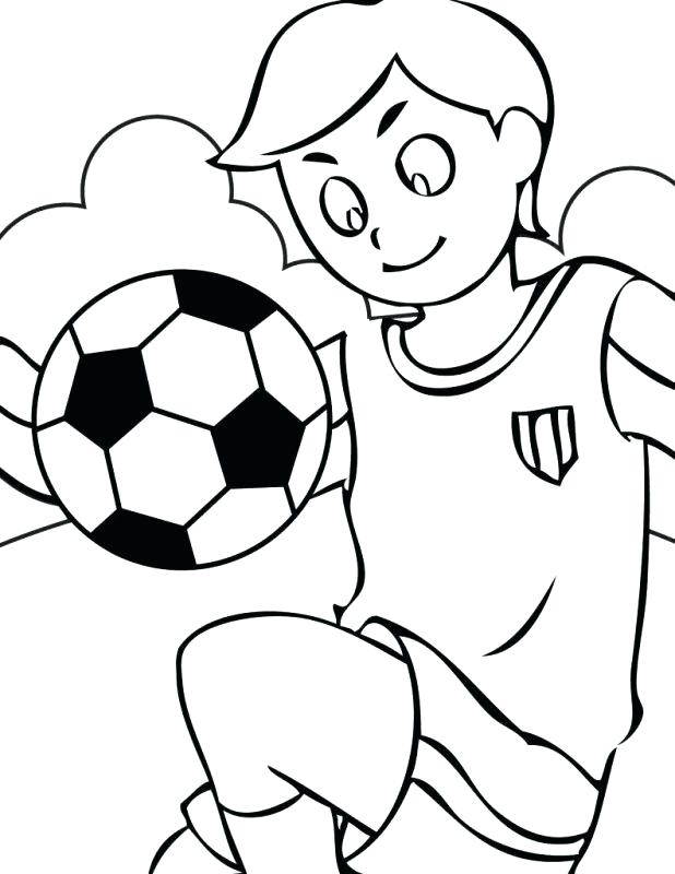 618x800 Coloring Pages Of Soccer Balls Boy Kicking A Soccer Ball Kids