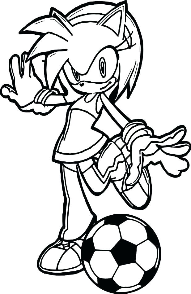 618x949 Coloring Pages Of Soccer Balls Rose Soccer Ball Kick Coloring Page