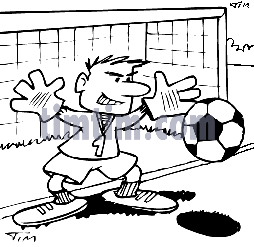 519x505 How to draw soccer Free Drawing Of A Soccer Football Goalie 2bw