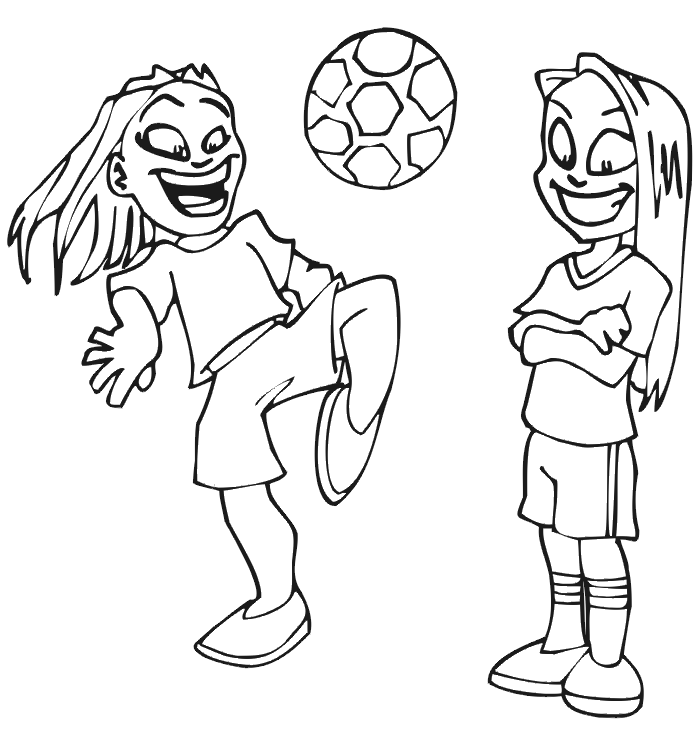 700x741 Soccer Coloring Page 2 Girl Players