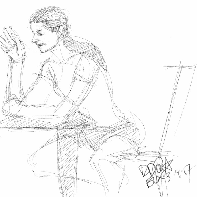 750x750 Soccer Girl Quick Sketching