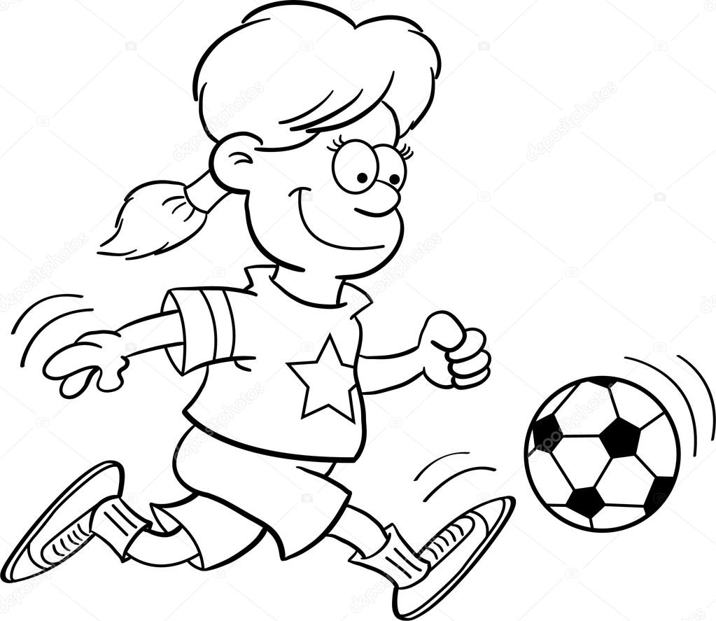 Soccer Girl Drawing at GetDrawings | Free download