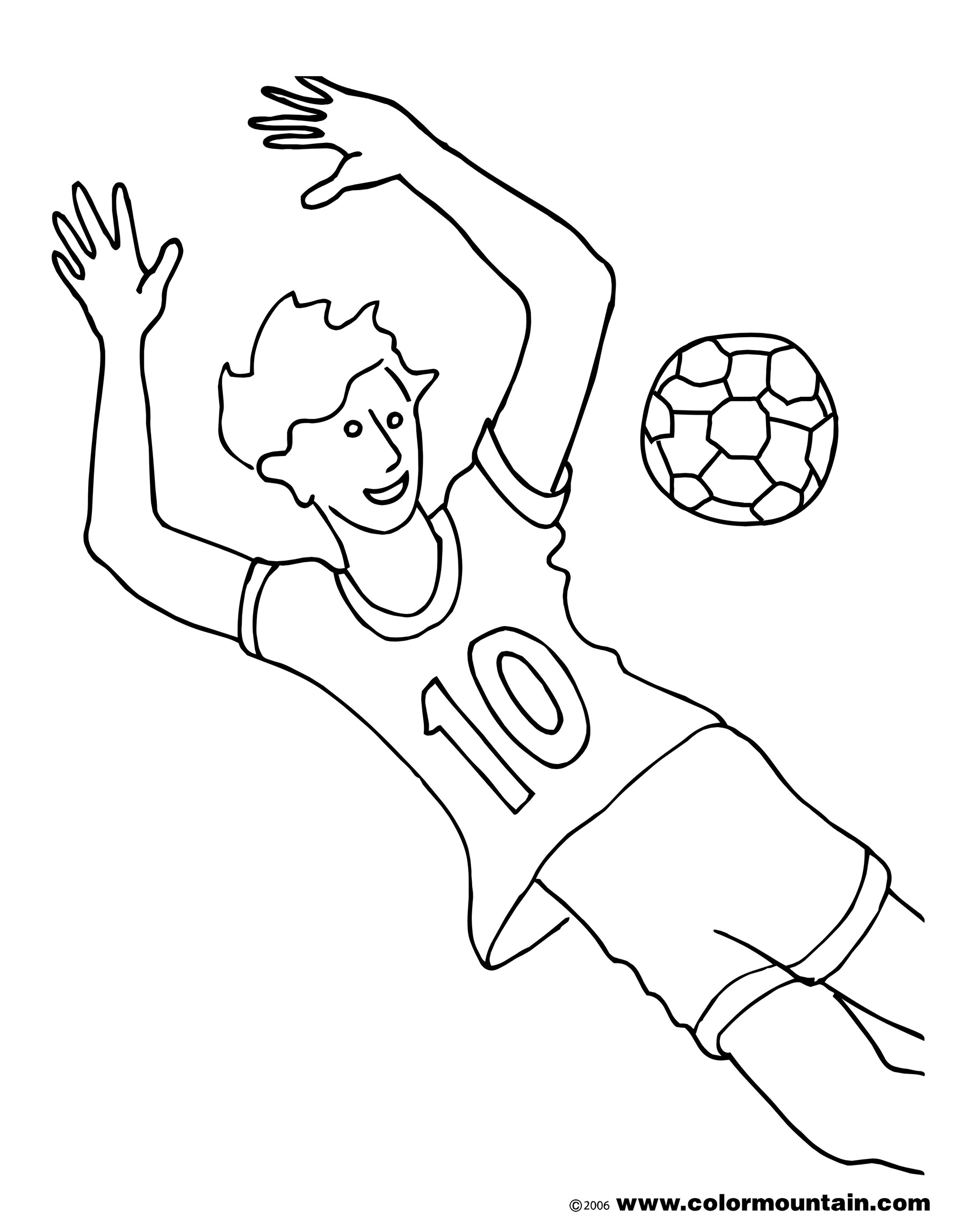 1800x2294 Soccer Goalie Coloring Page