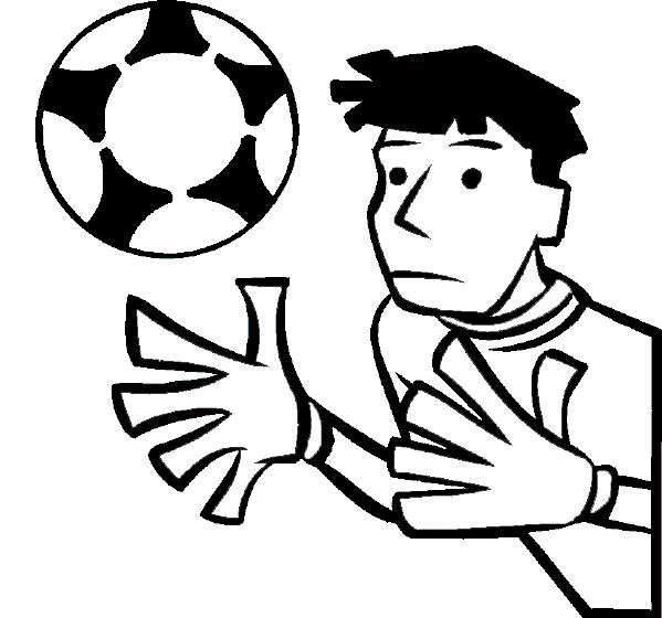 599x560 Soccer Coloring Page Soccer Goalie Makes A Big Save!