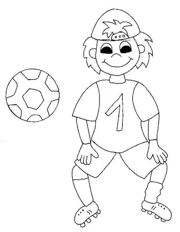 600x770 A Silly Boy On His Soccer Jersey Coloring Page