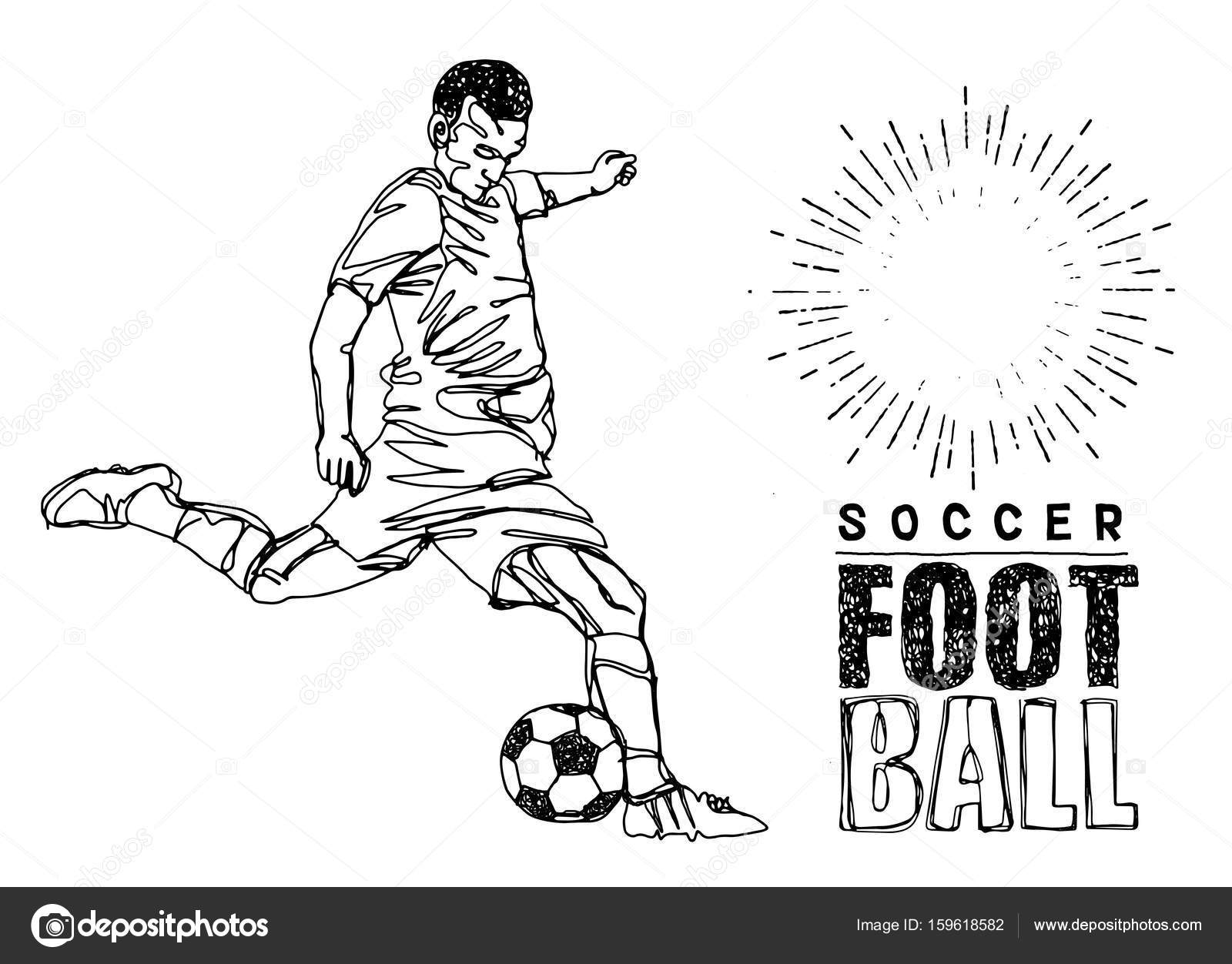 1600x1252 Continuous Line Drawing Or One Line Drawing Of Two Soccer Player