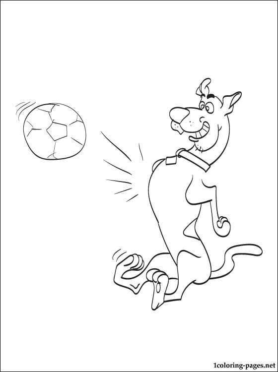 560x750 Scooby Doo Playing Soccer Line Drawing Coloring Pages