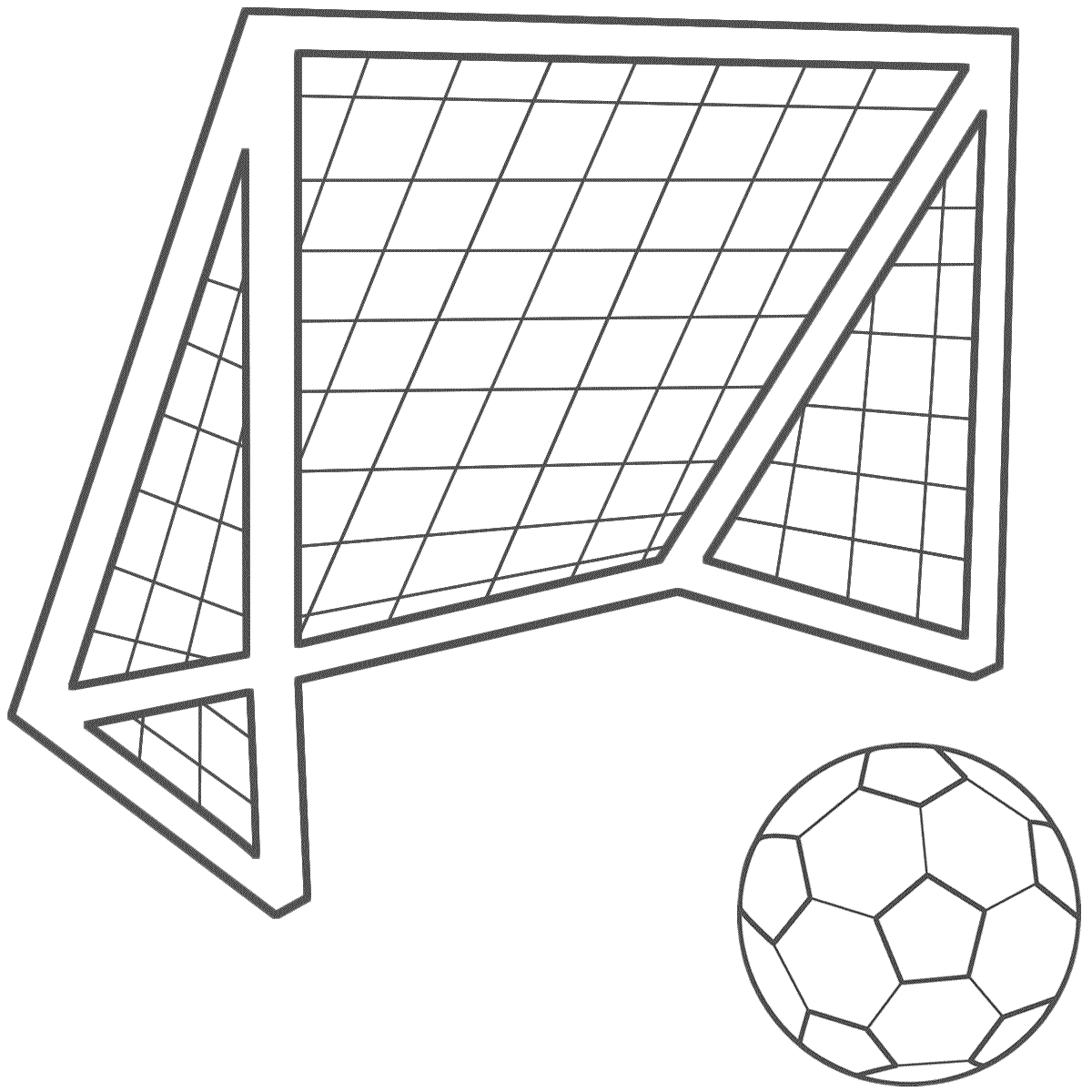 1200x1200 Soccer Goal Drawing Easy