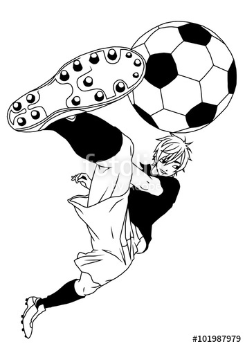 354x500 Football Soccer Player Kicking The Ball,illustration,logo,ink
