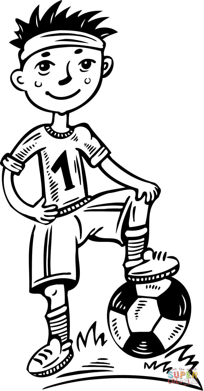 776x1484 Young Boy Soccer Player Coloring Page Free Printable Coloring Pages
