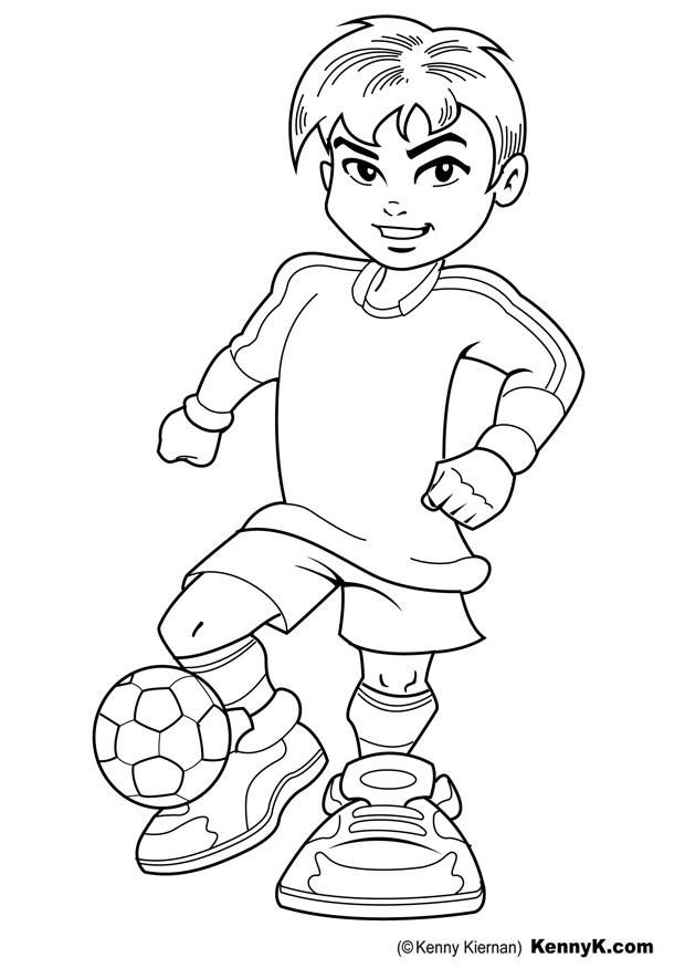 620x875 Coloring Page Soccer Player