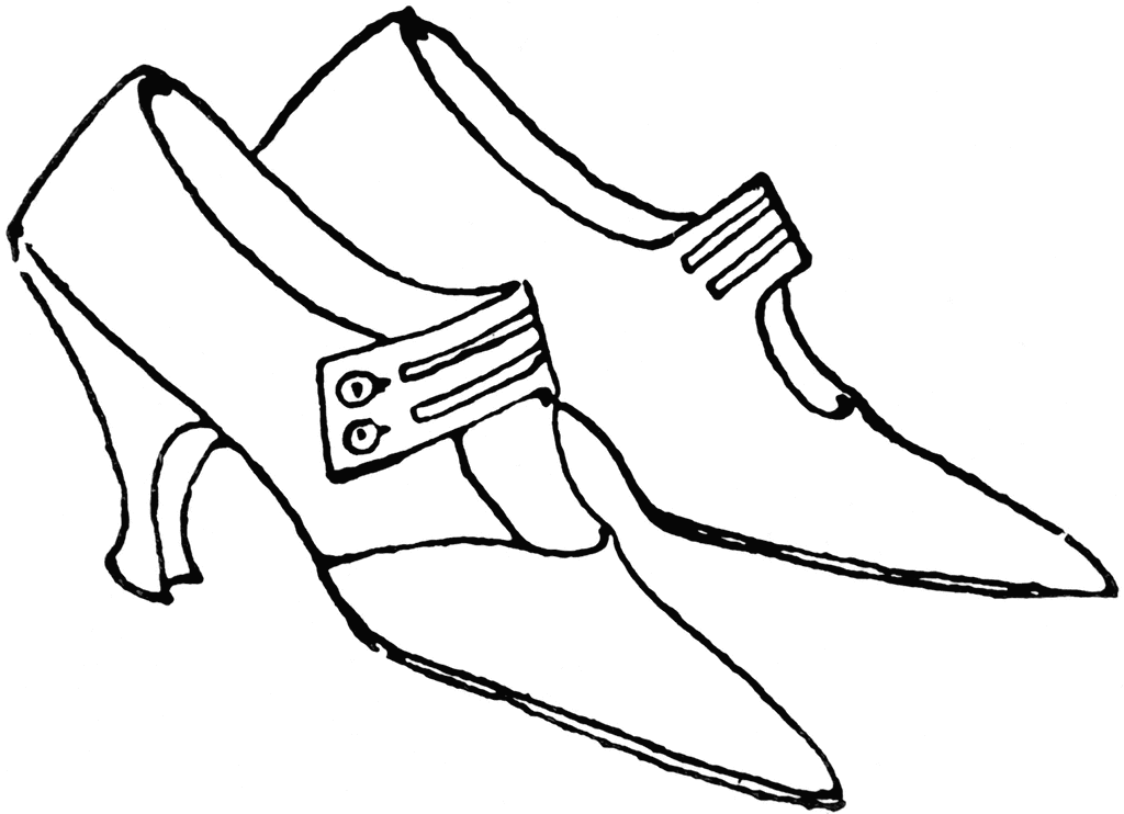 1024x742 Shoes Clipart Black And White