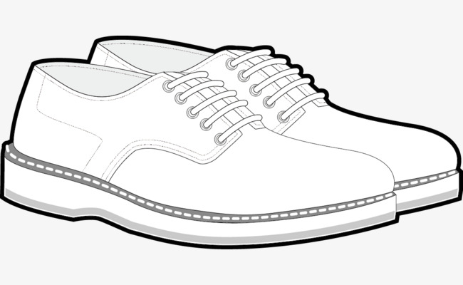 650x400 Sports Shoes Vector, Stick Figure, Black And White Painting