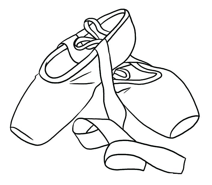 705x614 Coloring Pages Shoes Ballet Shoes Colouring Pages Coloring Page