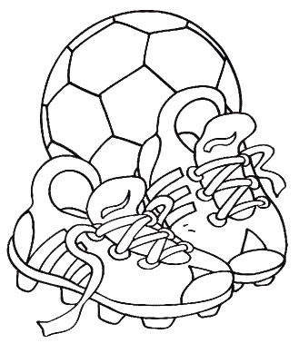 329x400 Coloring Soccer S Shoes With The Ball Picture