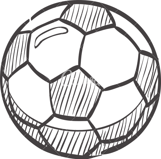 550x542 Sketch Icon Of A Soccer Ball