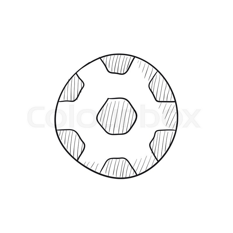 800x800 Soccer Ball Vector Sketch Icon Isolated On Background. Hand Drawn