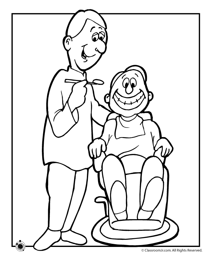 680x880 Dentist Coloring Pages Classroom Jr. Health Class
