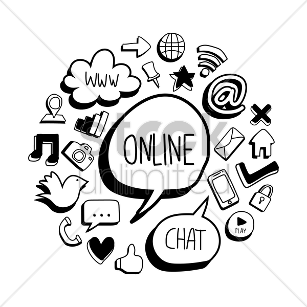 600x600 Social Media Icons Vector Image