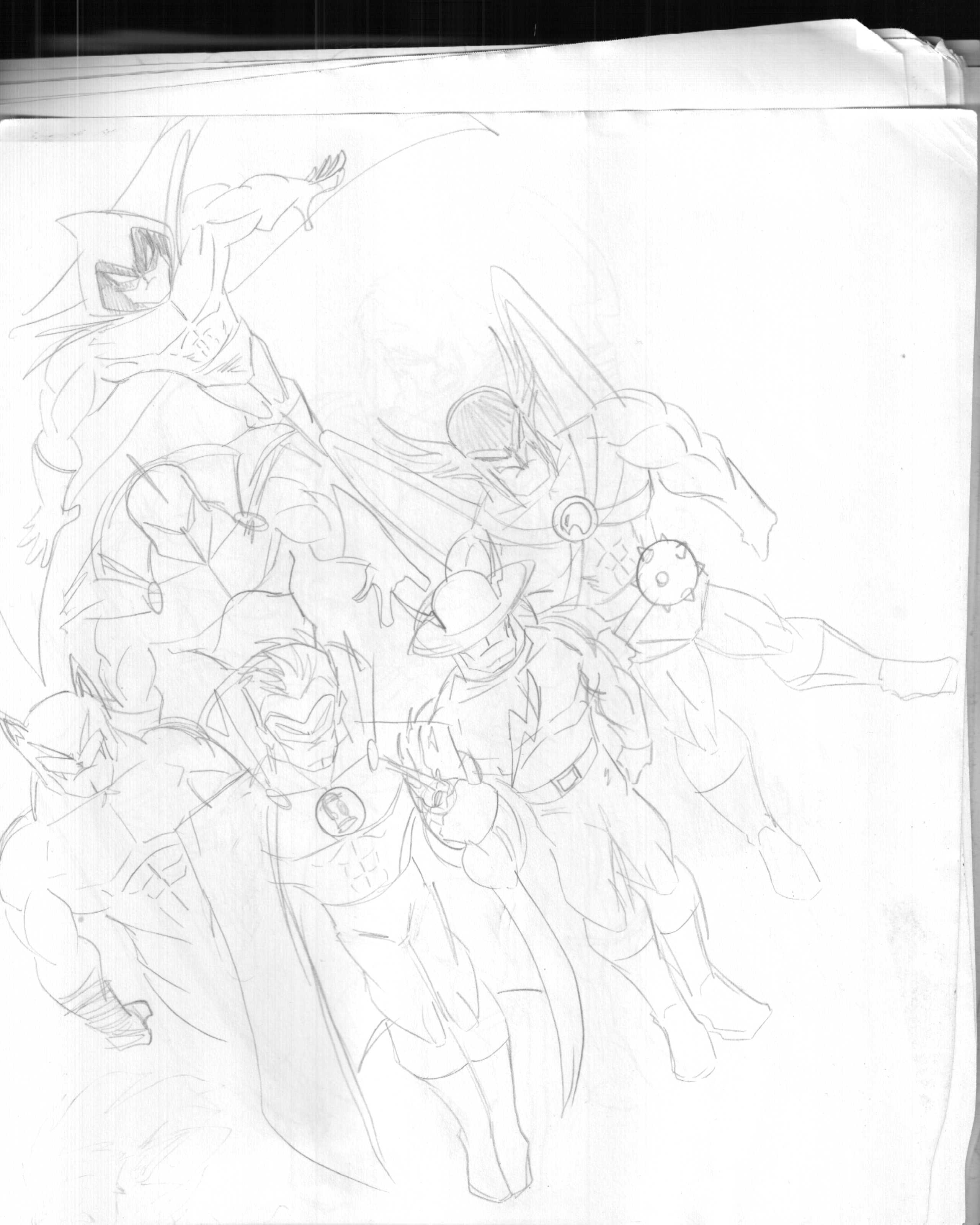 2560x3200 Justice Society Of America Wk's Drawingsipad Art
