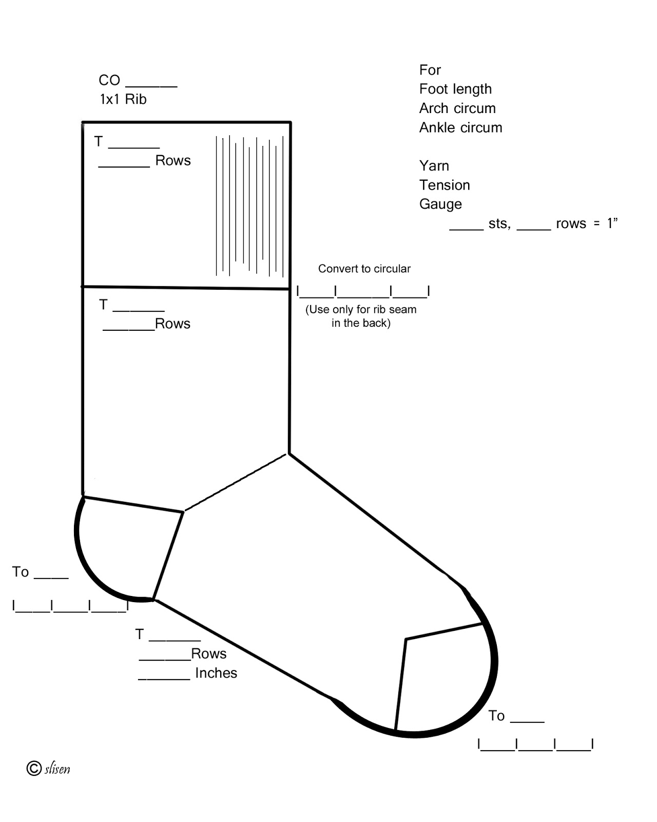 1280x1600 Slisen's Happy Place Sock Schematic