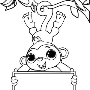 300x300 Coloring Pages Of Baby Monkey Best Of Zoo Free Sock Monkey