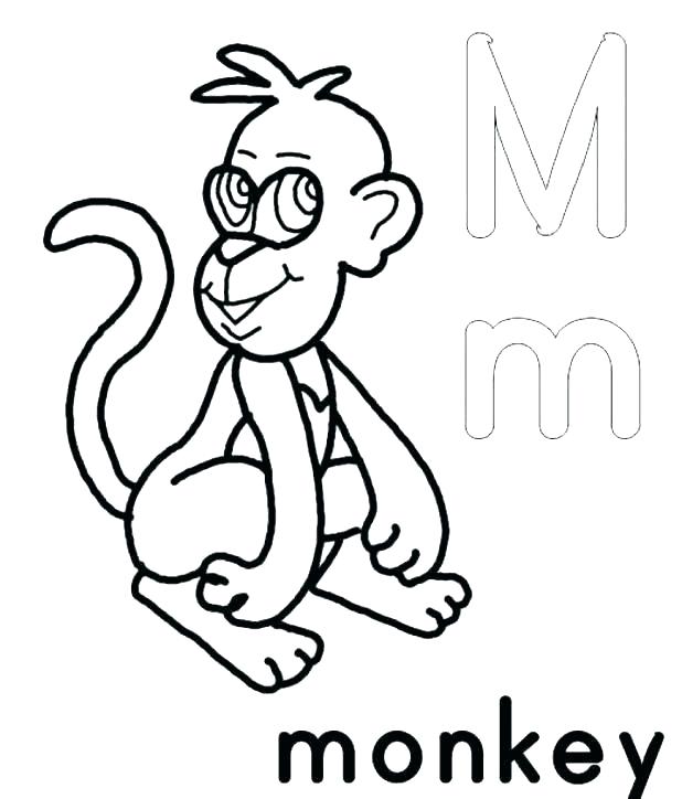 618x724 Monkey Color Pages Monkey Coloring Pages Printable Sock Monkey