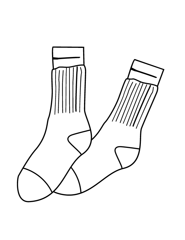 612x792 Sock Coloring Page