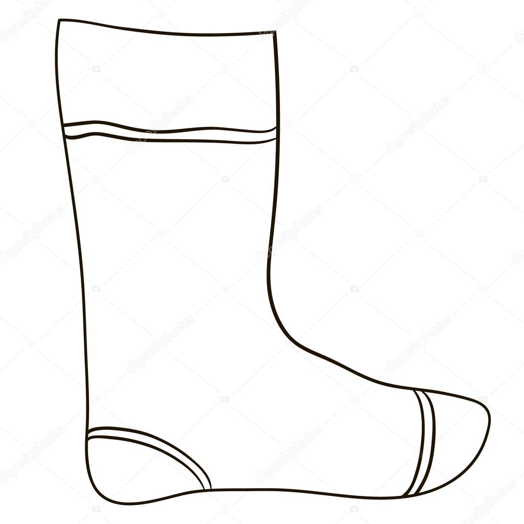 1024x1024 Socks And Christmas Stocking. Stock Vector Egnismoore