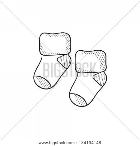 450x470 Baby Socks Vector Sketch Icon Vector Amp Photo Bigstock