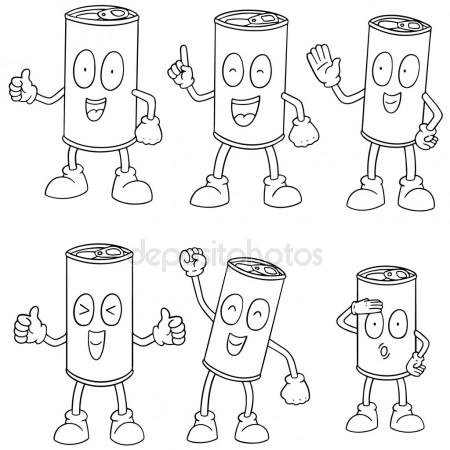 450x450 Soda Can Cartoon Stock Vector Lineartestpilot