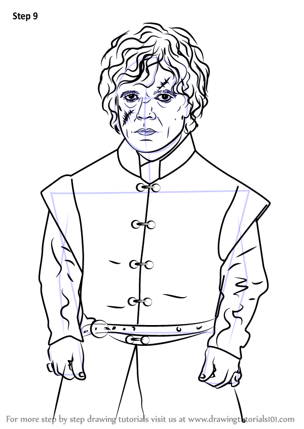 600x846 Learn How To Draw Tyrion Lannister (Characters) Step By Step
