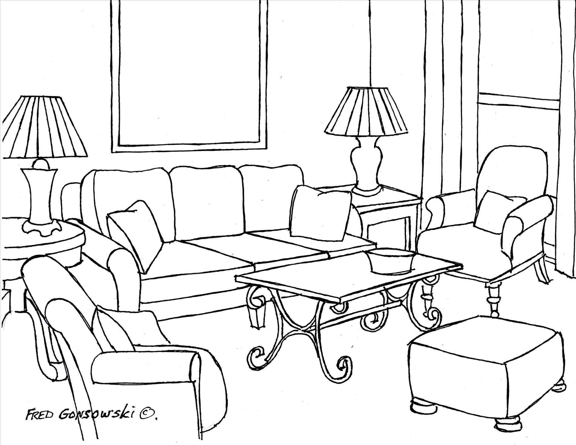 1899x1469 In Color Drawn Sofa Chair Drawing Detail Pencil And In Color