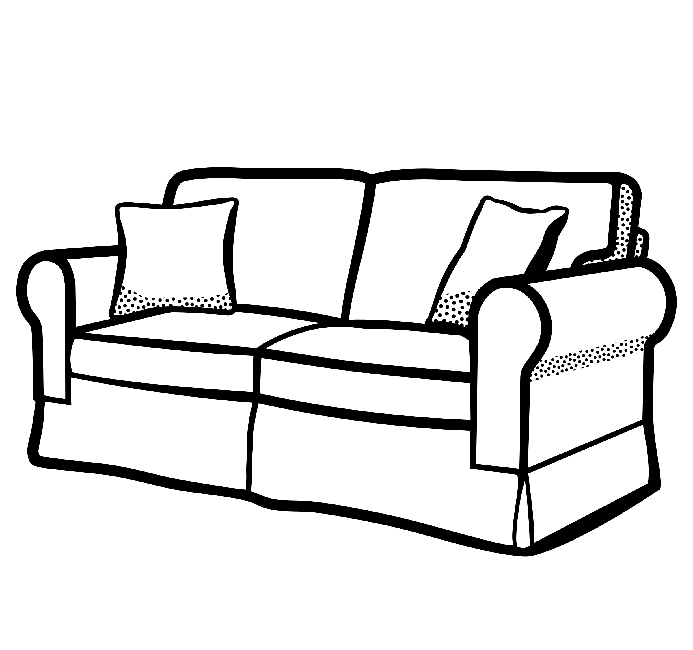 2400x2250 Sofa Clipart Black And White