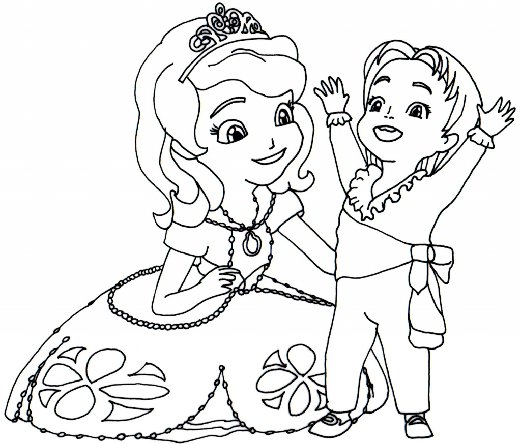 1024x874 Sofia The First Coloring Pages