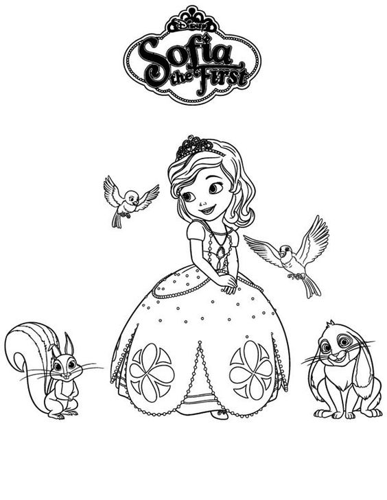 564x729 Princess Sofia And Friends In Sofia The First Poster Coloring Page