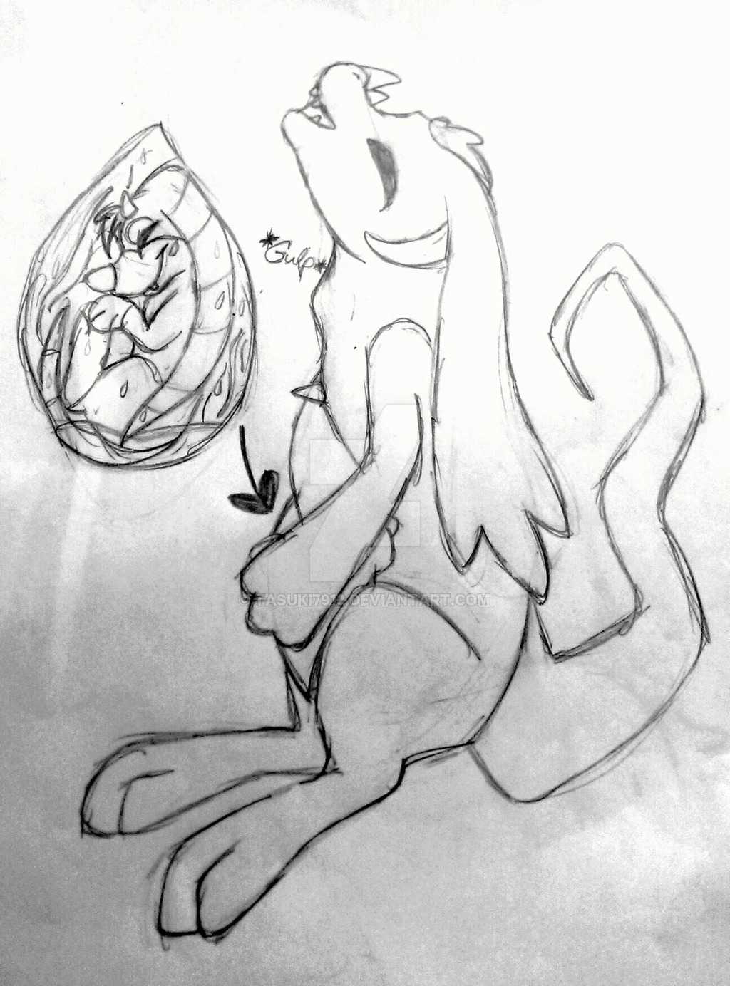 1024x1384 Full Belly (Soft Vore Warning) By Anguineaffinity